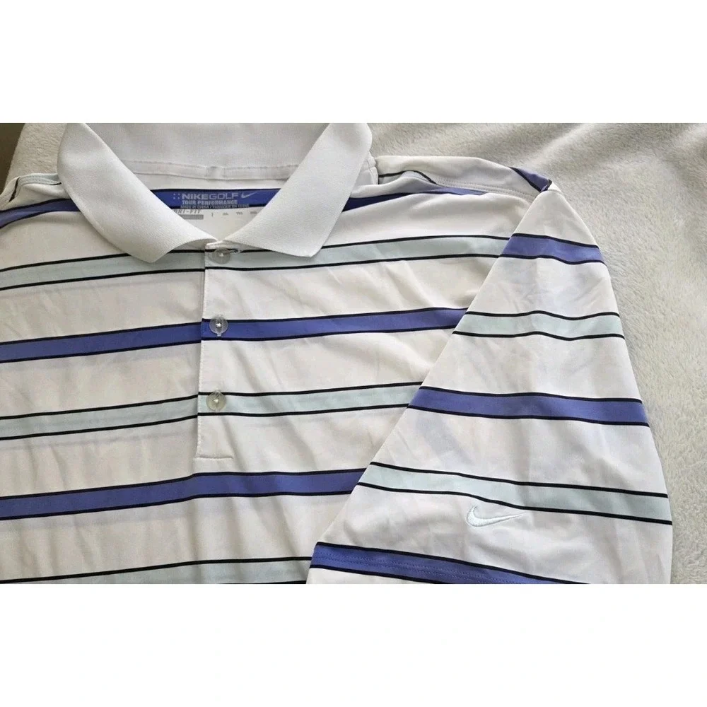NIKE GOLF TOUR PERFORMANCE MENS SHORT SLEEVE STRIPED POLO SIZE XXL